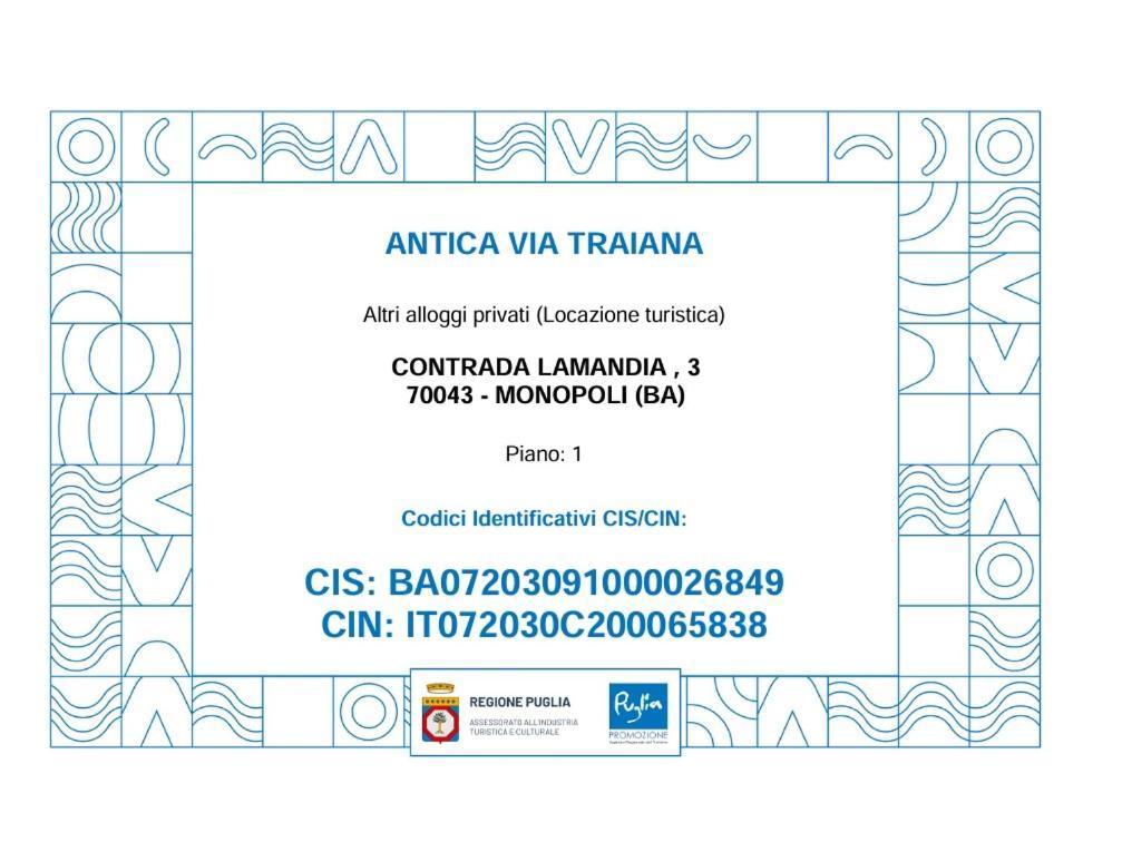 Antica Via Traiana Lägenhet Monopoli Exteriör bild
